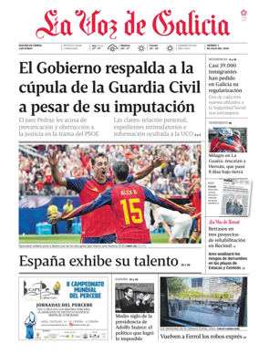 Cover of La Voz de Galicia (Ferrol)