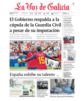 Cover of La Voz de Galicia (Pontevedra)