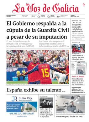 Cover of La Voz de Galicia (Santiago)