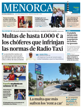 Cover of Menorca Diario Insular