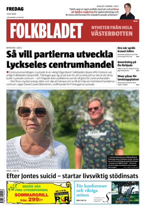 Cover of Folkbladet Vasterbotten