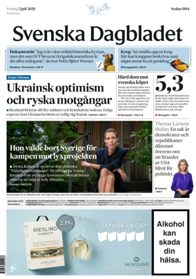 Cover of Svenska Dagbladet