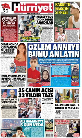 Cover of Hurriyet
