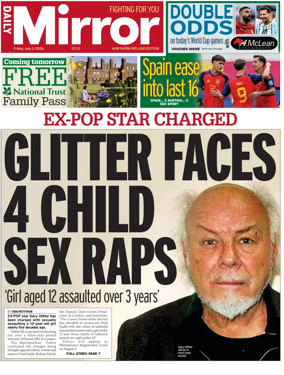 Cover of Daily Mirror (Northern Ireland)