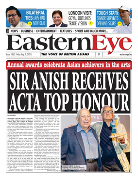 Cover of Eastern Eye (UK)