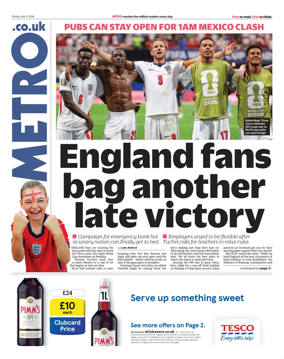 Cover of Metro (UK)