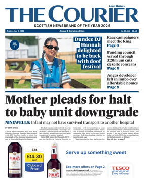 Cover of The Courier & Advertiser (Angus and Dundee)