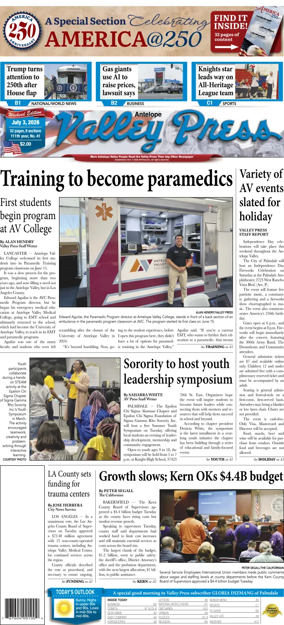 Cover of Antelope Valley Press