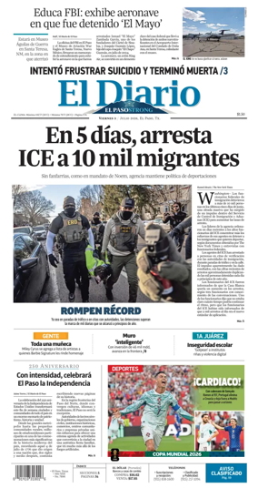 Cover of El Diario de El Paso