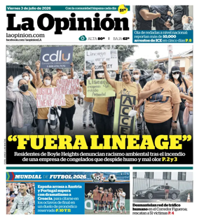 Cover of La Opinion