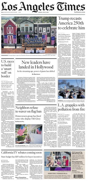 Cover of Los Angeles Times