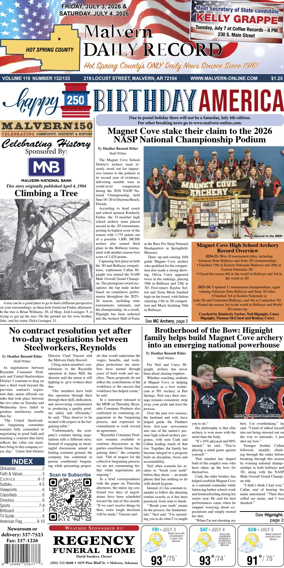 Cover of Malvern Daily Record