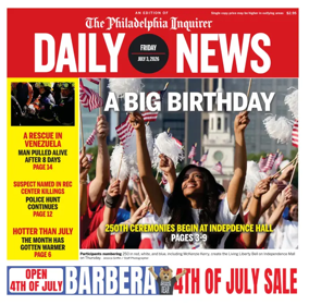 Cover of Philadelphia Daily News