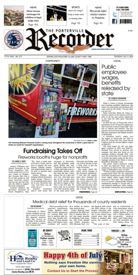 Cover of Porterville Recorder