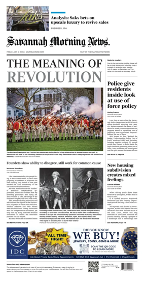 Cover of Savannah Morning News