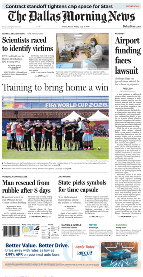 Cover of The Dallas Morning News