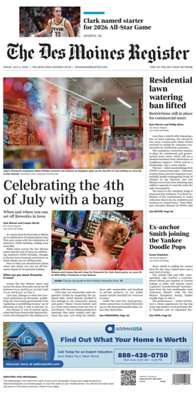 Cover of The Des Moines Register