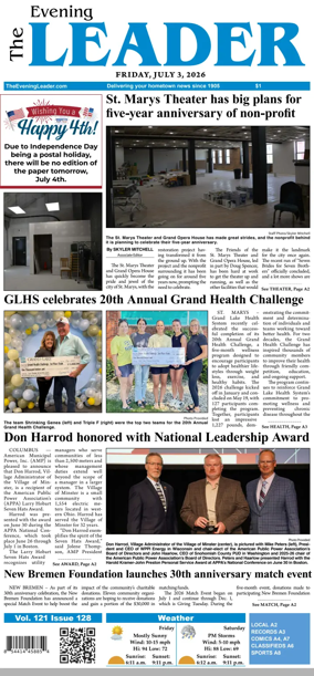 Cover of The Evening Leader