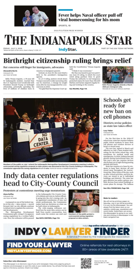 Cover of The Indianapolis Star