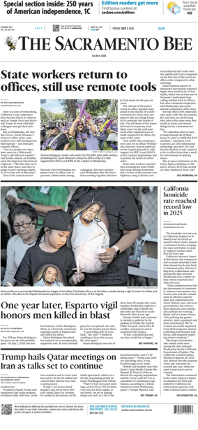Cover of The Sacramento Bee
