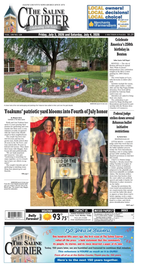 Cover of The Saline Courier