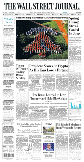 Cover of The Wall Street Journal