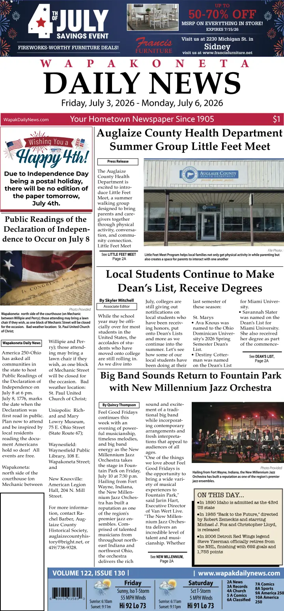 Cover of Wapakoneta Daily News