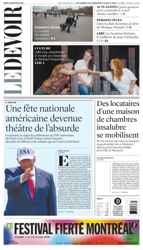 Cover of Le Devoir