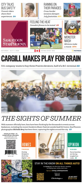 Cover of Saskatoon StarPhoenix