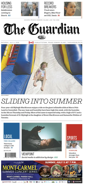 Cover of The Guardian (Charlottetown)