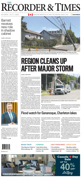 Cover of The Recorder & Times (Brockville)