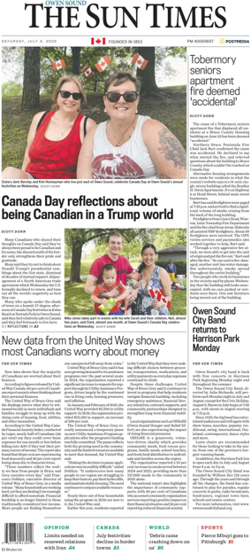 Cover of The Sun Times (Owen Sound)