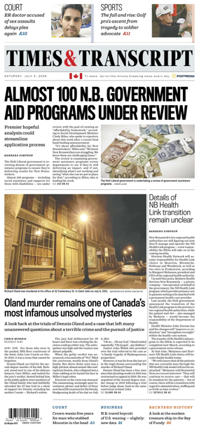 Cover of Times & Transcript