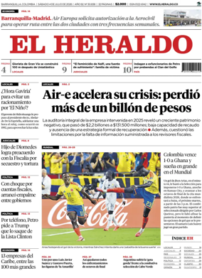 Cover of El Heraldo (Colombia)