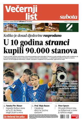 Cover of Vecernji list - Hrvatska