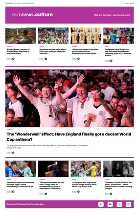 Cover of Euronews Culture and Sport Compiled Edition