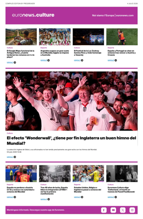 Cover of Euronews Culture and Sport (Spanish) Compiled Edition