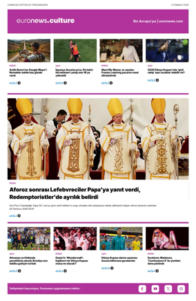 Cover of Euronews Culture and Sport (Turkish) Compiled Edition
