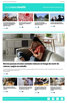 Cover of Euronews Health (Spanish) Compiled Edition