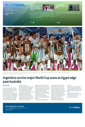 Cover of Euronews World Cup