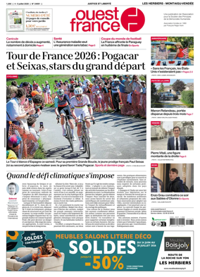 Cover of Ouest France (Les Herbiers / Montaigu)