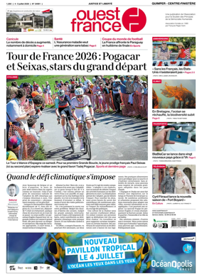 Cover of Ouest-France (Quimper Centre-Finistere)