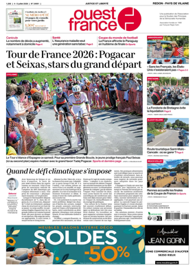 Cover of Ouest France (Redon / Pays de Vilaine)