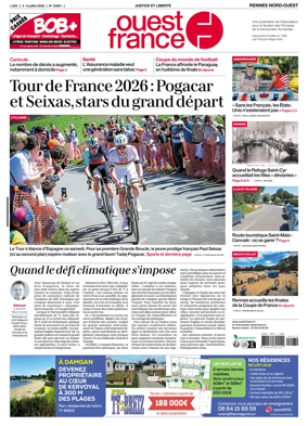 Cover of Ouest-France (Rennes Nord-Ouest)