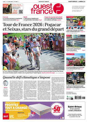 Cover of Ouest-France (Saint-Brieuc Lamballe)