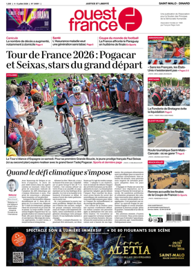 Cover of Ouest France (Saint-Malo)