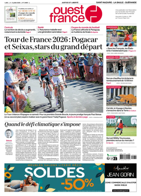 Cover of Ouest France (Saint-Nazaire La Baule Guerande)