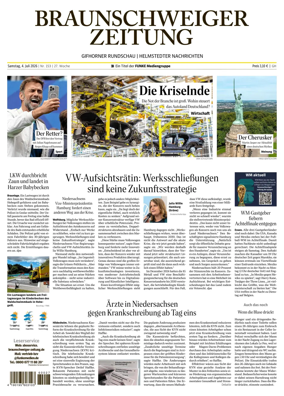 Cover of Braunschweiger Zeitung (Helmstedter Nachrichten)
