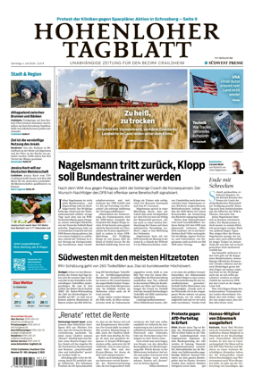 Cover of Hohenloher Tagblatt