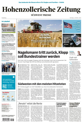 Cover of Hohenzollerische Zeitung